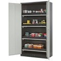 Chemikalienschrank, Flügeltür, 4 Auszugswannen, 1055x520x1950 mm, lichtgrau