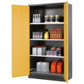Chemikalienschrank asecos, Flügeltür, 3 Böden, 1055x520x1950 mm, sicherheitsgelb
