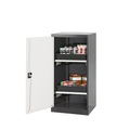 Chemikalienschrank, Flügeltür, 2 Auszugswannen, 545x520x1105 mm, reinweiß
