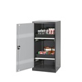 Chemikalienschrank, Flügeltür, 2 Auszugswannen, 545x520x1105 mm, silber