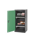 Chemikalienschrank, Flügeltür, 2 Auszugswannen, 545x520x1105 mm, resedagrün