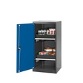 Chemikalienschrank, Flügeltür, 2 Auszugswannen, 545x520x1105 mm, enzianblau