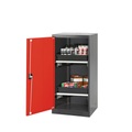 Chemikalienschrank, Flügeltür, 2 Auszugswannen, 545x520x1105 mm, verkehrsrot