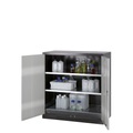 Chemikalienschrank, Flügeltür, 2 Böden, 1055x520x1105 mm, reinweiss