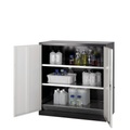 Chemikalienschrank, Flügeltür, 2 Böden, 1055x520x1105 mm, lichtgrau
