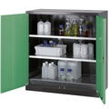 Chemikalienschrank, Flügeltür, 2 Böden, 1055x520x1105 mm, resedagrün