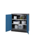 Chemikalienschrank, Flügeltür, 2 Böden, 1055x520x1105 mm, enzianblau