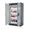 Sicherheitsschrank Typ 90 asecos Q-PEGASUS-90, Flügeltüren mit Schliess-Automatik, Einhandbedienung, Front asecos Silber, B 1193 x T 615 x H 1953 mm