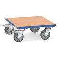 fetra® Kistenroller mit Holzplattform, TK 400 kg, Ladefläche BxT 600 x 600 mm