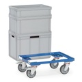 fetra® Eurokastenroller aus Stahl, TK 250 kg, Ladefläche BxT 610 x 410 mm