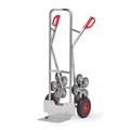 fetra® Treppenkarre, 5-armiger Radstern, Tragkraft 200 kg, Schaufel BxT 320 x 250 mm, Aluminium