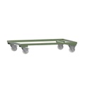 Fahrgestell für HESON® Gitterbox, lackiert, für Behälter 1.200 x 800 mm, resedagrün