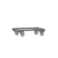 Fahrgestell für HESON® Gitterbox, lackiert, für Behälter 800 x 600 mm, mausgrau