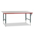 Rocholz Manuell höhenverstellbarer Packtisch SYSTEM 2000 mit Waage bis 60 kg, nicht eichfähig, HxBxT 690-960 x 2.000 x 920 mm