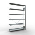 SCHULTE Aktenregal AF, einseitig, mit Endanschlägen, FL 85 kg, HxBxT 2.000 x 1.300 x 300 mm