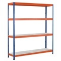 SCHULTE Weitspannregal, mit Stahlpaneelen, GF, HxBxT 3.048 x 2.146 x 469 mm