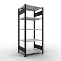 SCHULTE Aktenregal GF, doppelseitig, mit Mittelanschlägen, FL 150 kg, schwarz, HxBxT 1.800 x 750 x 600 mm