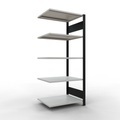SCHULTE Aktenregal AF, doppelseitig, ohne Mittelanschläge, FL 150 kg, schwarz, HxBxT 1.800 x 750 x 600 mm