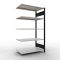 SCHULTE Aktenregal AF, doppelseitig, ohne Mittelanschläge, FL 150 kg, schwarz, HxBxT 1.800 x 1.000 x 600 mm