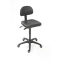 Arbeitsdrehstuhl Easy Polyurethan, Sitzhöhe 450-650 mm, Kunststoffbasis, Rollen