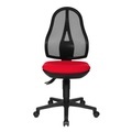 Topstar® Bürodrehstuhl Open Point Syncro, Bandscheibensitz, Netzrücken, rot