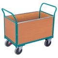 Ameise® Plattformwagen, 4-seitig mit Holzwänden, Ladefläche BxT 752 x 1.200 mm