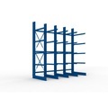 META Schwerlast-Kragarmregal, einseitig, TK pro Arm 400 kg, HxBxT 4.000 x 4.100 x 1.250 mm