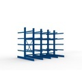 META Schwerlast-Kragarmregal, doppelseitig, TK pro Arm 400 kg, HxBxT 3.000 x 4.090 x 2.500 mm
