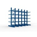 META Schwerlast-Kragarmregal, doppelseitig, TK pro Arm 505 kg, HxBxT 4.000 x 5.100 x 2.000 mm