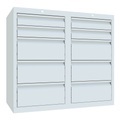 PAVOY Leichter Schubladenschrank, Gleitführung, Schubladen 4x100 + 6x200 mm, Breite 1.000 mm