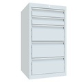 PAVOY Leichter Schubladenschrank, Gleitführung, Schubladen 2x100 + 3x200 mm, Breite 500 mm