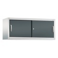 Aufsatzschrank für C+P Werkstatt-Schiebetürenschrank, HxBxT 500 x 1.200 x 400 mm, lichtgrau, anthrazitgrau