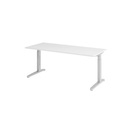 Schreibtisch, C-Fuss höhenverstellbar, BxT 1.800 x 800 mm, weiss