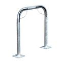 Anlehnbügel, 2-seitig, B 750 x T 50 x H 750 mm, galvanisch verzinkt, zum Aufdübeln