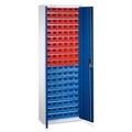 C+P Flügeltürschrank mit Sichtlagerkästen, HxBxT 1.980 x 700 x 300 mm, 60x Grösse 2, 54x Grösse 3