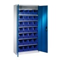 C+P Flügeltürschrank mit Sichtlagerkästen, HxBxT 1.980 x 1.000 x 420 mm, 28x Grösse 6