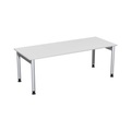 Geramöbel Manuell höhenverstellbarer Schreibtisch Profi, 4-Fuss-Gestell, BxT 2.000 x 800 mm, lichtgrau