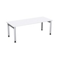 Geramöbel Manuell höhenverstellbarer Schreibtisch Profi, 4-Fuss-Gestell, BxT 2.000 x 800 mm, weiss