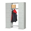 BASIC Schliessfachgarderobe Komplett-Set, 10 Fächer, HxBxT 1.900 x 1.490 x 450 mm
