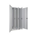 PAVOY Vertikalauszugschrank mit Lochwänden, 4 Auszüge, HxBxT 1.950 x 1.000 x 600 mm, lichtblau, lichtgrau