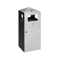 VAR® Ascher-Abfall-Kombination, mit gelochtem Dach, Stahlblech, 80 Liter
