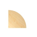 Verkettungsplatte für Schreibtisch mit Memoryschalter, Viertelkreis, BxT 800 x 800 mm, Nussbaum