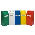 stumpf® Wertstoffsammler, 65 Liter, selbstschliessend, selbstlöschend, blau