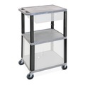 Kunststoff-Transportwagen, 3 Etagen, TK 150 kg, grau