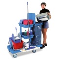 Harema® Systemwagen-Set, Eimer 4x 6 Liter + 2x 15 Liter, mit Kunststoffablage