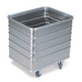 Alu-Kastenwagen mit Vollwand, Volumen 229 Liter, mit Deckel + Schloss