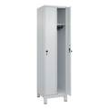 C+P Spind Classic PLUS, Füsse, 2 Abteile, HxBxT 1.950 x 500 x 500 mm, lichtgrau, lichtgrau, für Vorhängeschloss, ohne Mitteltrennwand