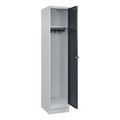 C+P Spind Classic PLUS, Sockel, 1 Abteil, HxBxT 1.950 x 400 x 500 mm, lichtgrau, anthrazitgrau, für Vorhängeschloss, ohne Mitteltrennwand