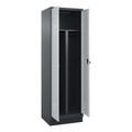 C+P PSA Doppel-Spind Classic PLUS, Sockel, 2 Abteile, HxBxT 1.950 x 600 x 500 mm, anthrazitgrau, lichtgrau, für Vorhängeschloss