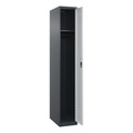 C+P Spind Classic PLUS, 1 Abteil, HxBxT 1.850 x 300 x 500 mm, anthrazitgrau, lichtgrau, Zylinderschloss, ohne Mitteltrennwand